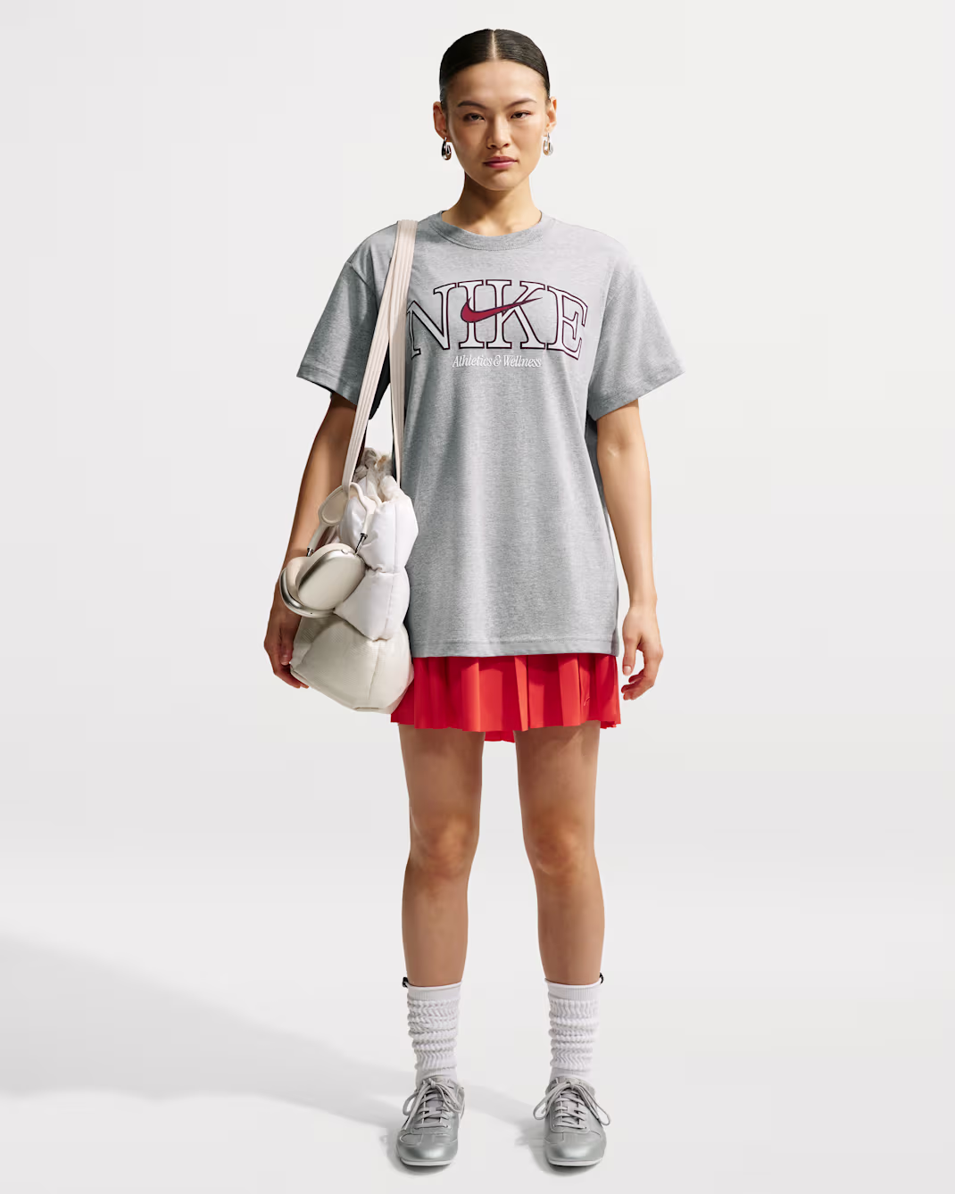 NIKE WOMENS TEE GREY - Image 3