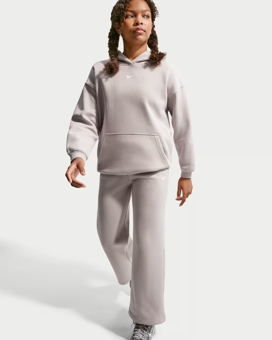Nike Sportswear Studio Fleece KIDS Open-Hem Trousers beinar - Image 2