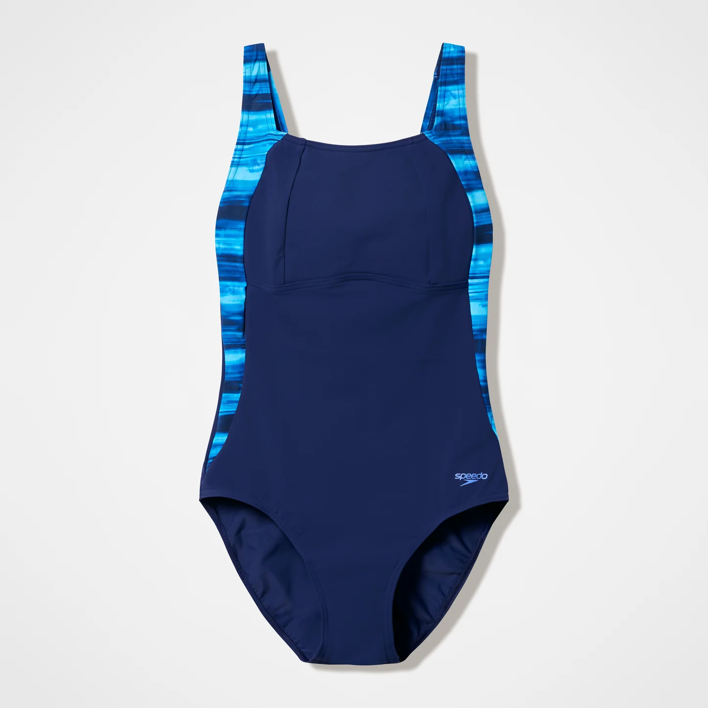 SPEEDO WOMENS LUNA LUSTRE PRINTED SWIMSUIT NAVY - Image 4