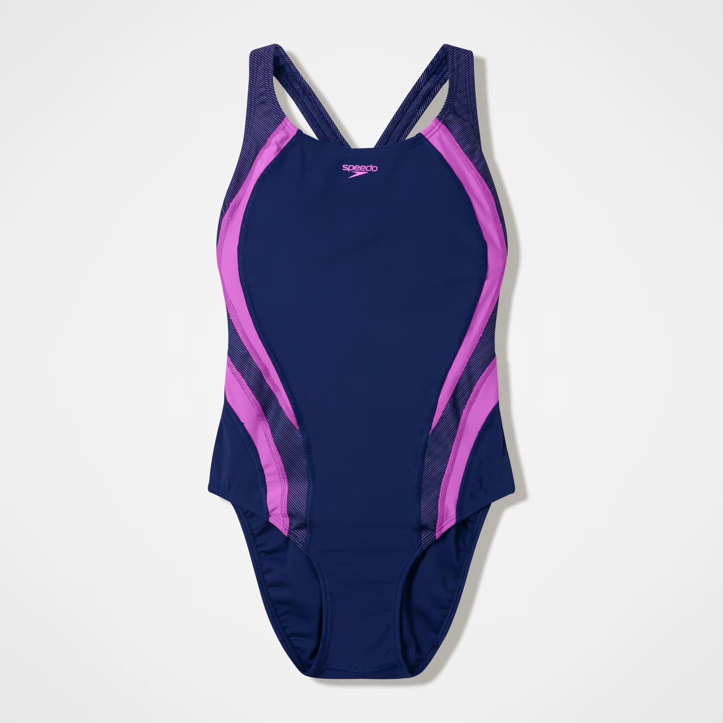 Speedo sundbolur kvenna - WOMENS QUANTUM RIB SPLICE ONE PIECE NAVY/PINK