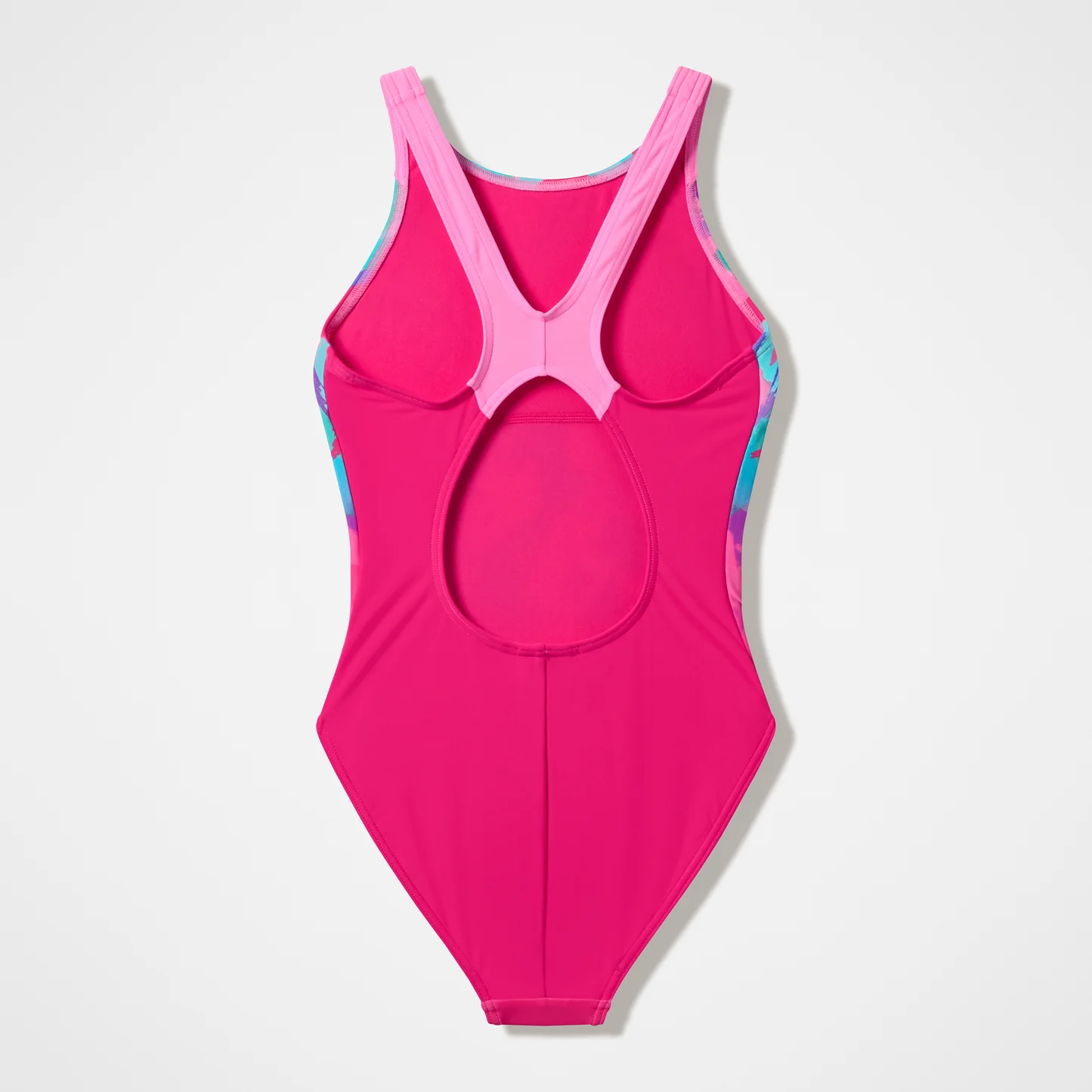 SPEEDO SUNDBOLUR BARNA GIRLS PRINTED PULSEBACK ONE PIECE PINK - Image 4
