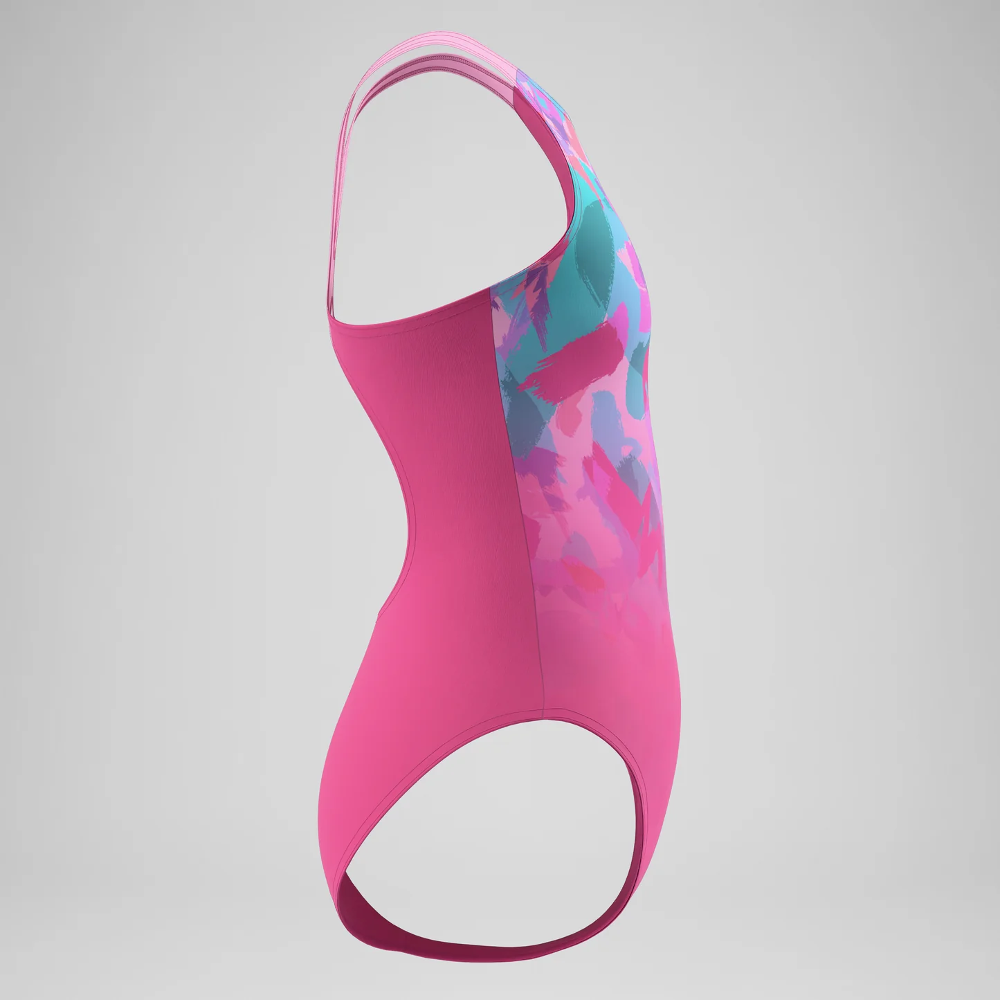 SPEEDO SUNDBOLUR BARNA GIRLS PRINTED PULSEBACK ONE PIECE PINK - Image 3