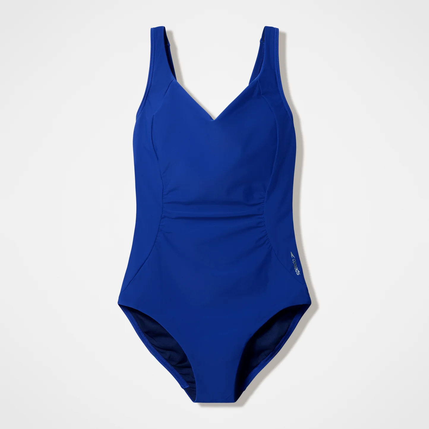 Speedo WOMENS SHIRRED SWIMSUIT Blue - Image 5