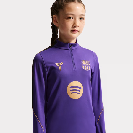 FC Barcelona Strike Away Big Kids Kobe Dri-FIT Soccer Knit Drill Top