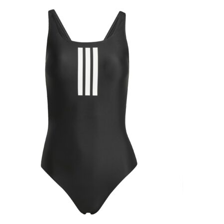 ADIDAS SUNDBOLUR DÖMUR - 3-Stripes V-Back Swimsuit, Black