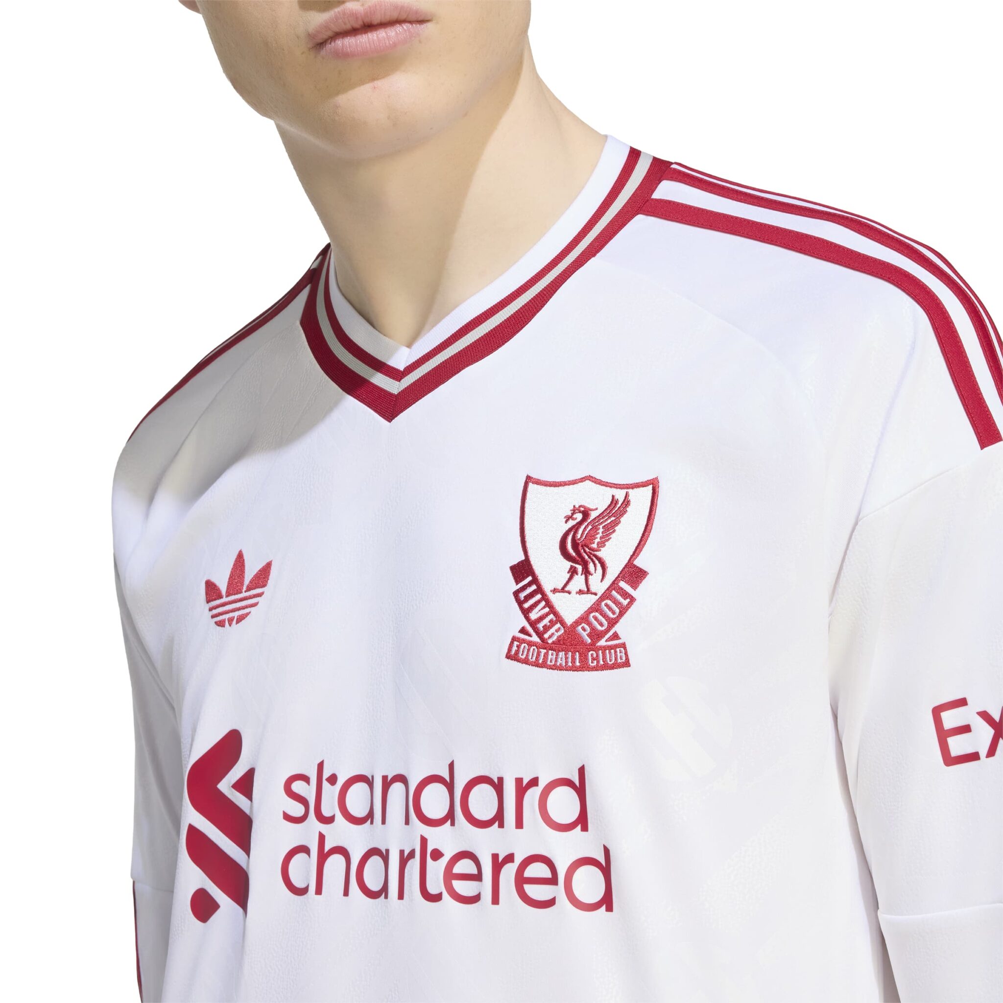 ADIDAS LIVERPOOL AWAY 26/27 ORIGINAL WHITE MENS LONG SLEEVE - Image 2