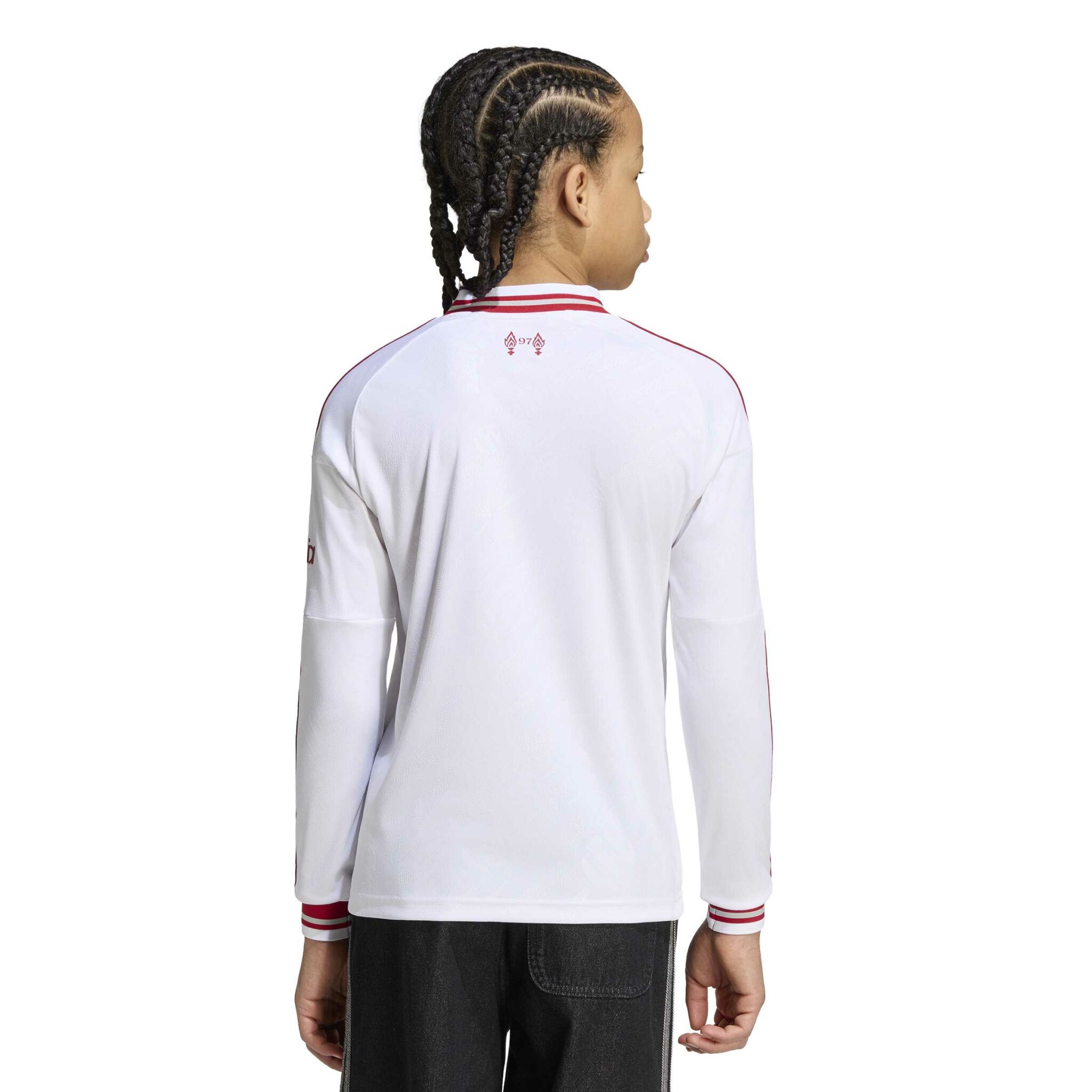 Adidas White Liverpool FC 26/27 Away Jersey Kids Longsleeve barnastærð langerma - Image 2