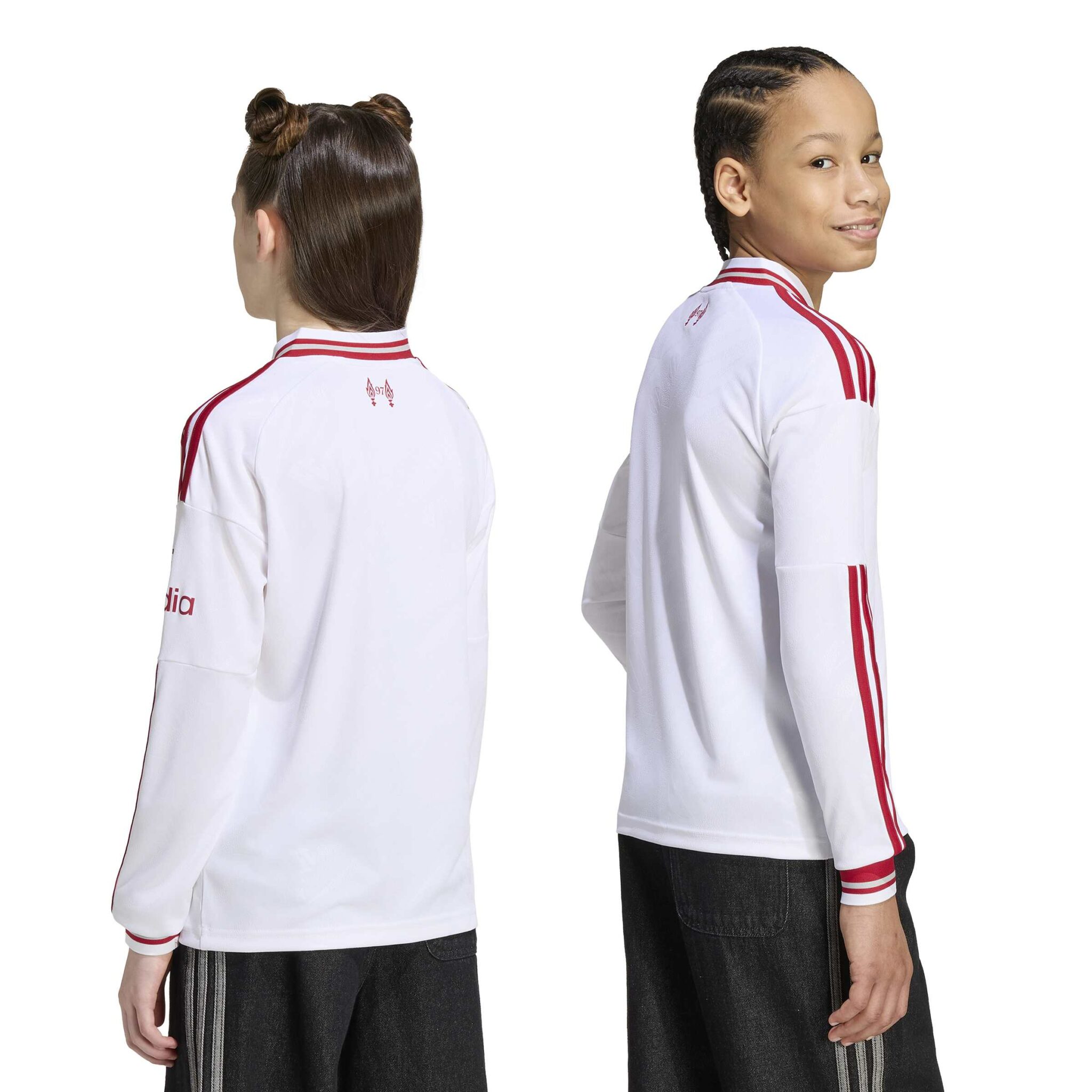 Adidas White Liverpool FC 26/27 Away Jersey Kids Longsleeve barnastærð langerma - Image 6
