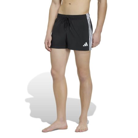 ADIDAS SUNDSKÝLA HERRA. Black 3 STRIPES SWIM SHORTS 3 INCH