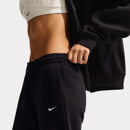 Nike Studio Fleece Medium Weight Womens Mid-Rise Open-Hem Trousers