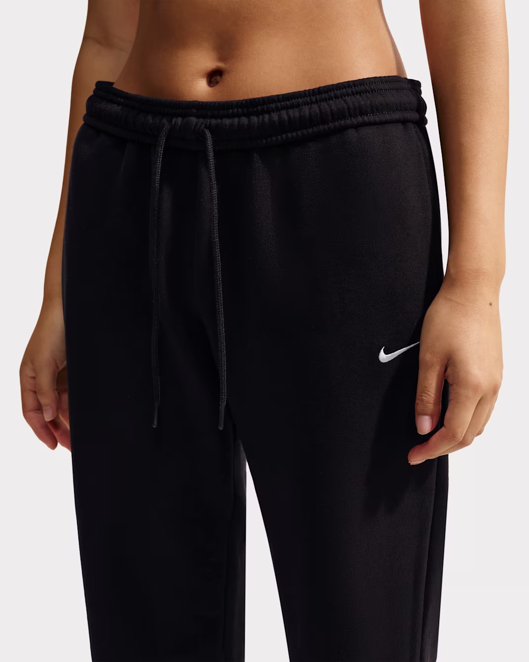 Nike Studio Fleece Medium Weight Womens Mid-Rise Open-Hem Trousers - Image 4