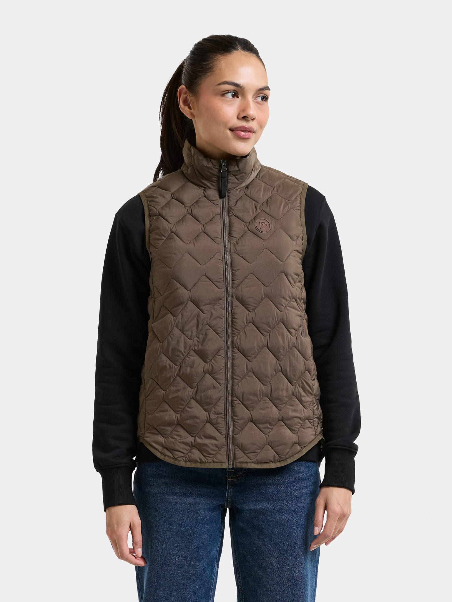 DIDRIKSONS EVY WNS VEST 2 MOCHA BROWN 34-48 - VESTI DÖMUR