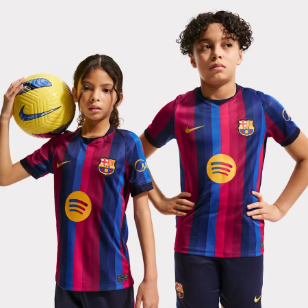 Nike FC Barcelona 2026/27 Stadium Home Big Kids Nike Dri-FIT Soccer Replica Jersey