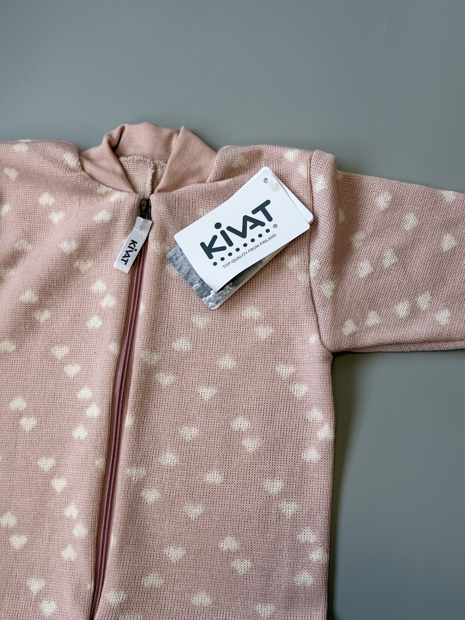 KIVAT 100% MERINO ULL GALLI HJARTA LJÓSBLEIK - Image 5
