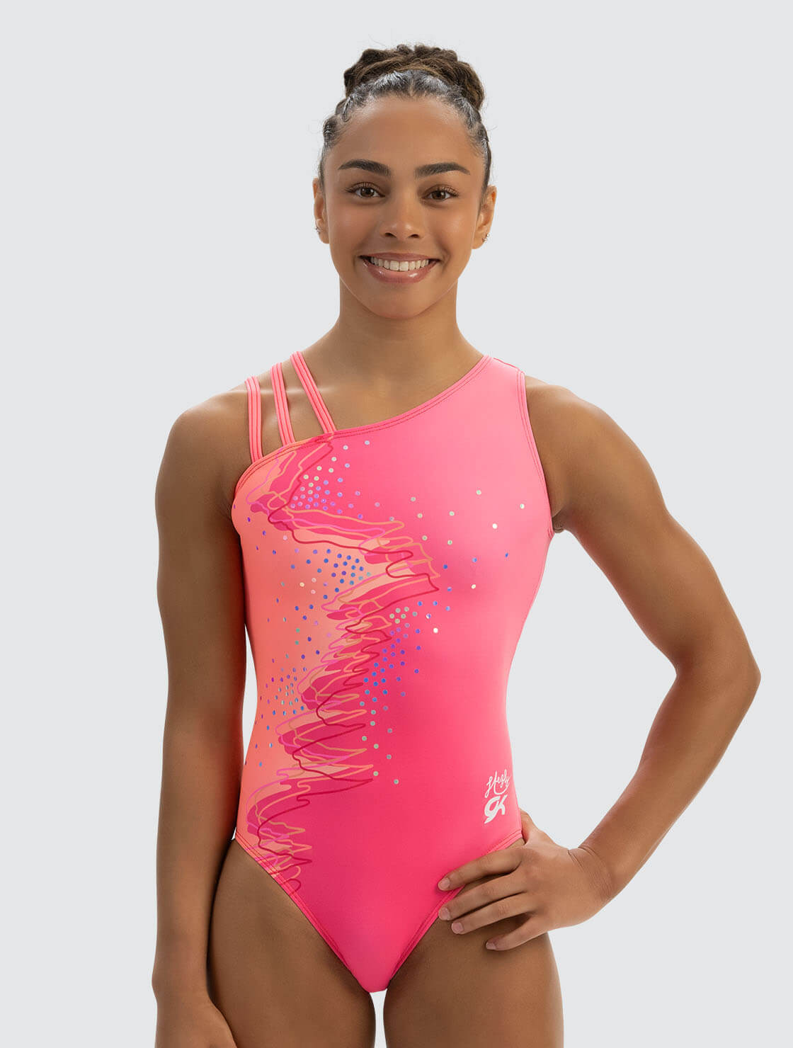 GK ELITE FIMLEIKABOLUR CORAL Hezly Rivera Afterglow Tank Leotard - Image 2