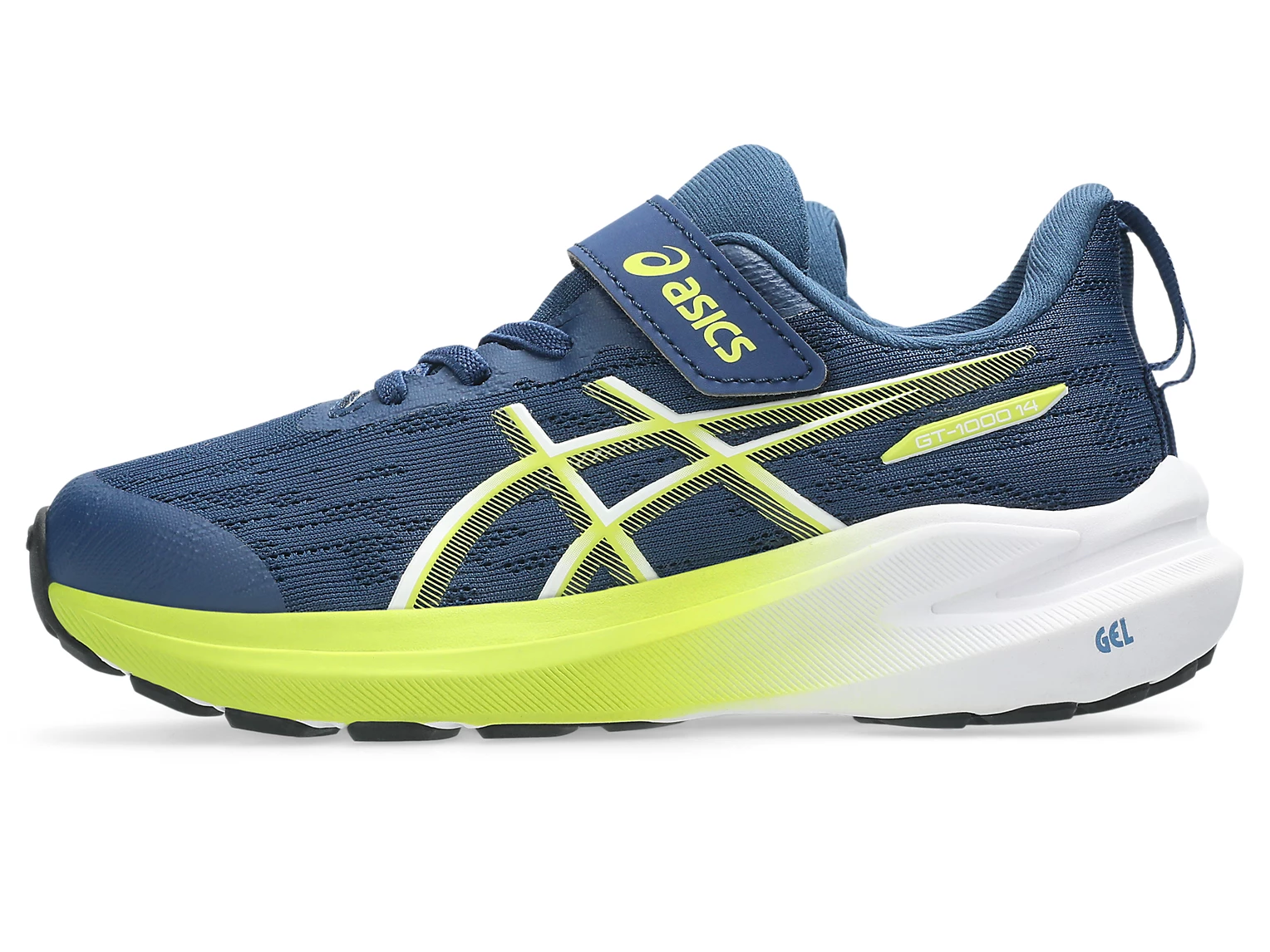Asics GT-1000 14 PS - Barnaskór Independence Blue/Neon Lime - Image 4