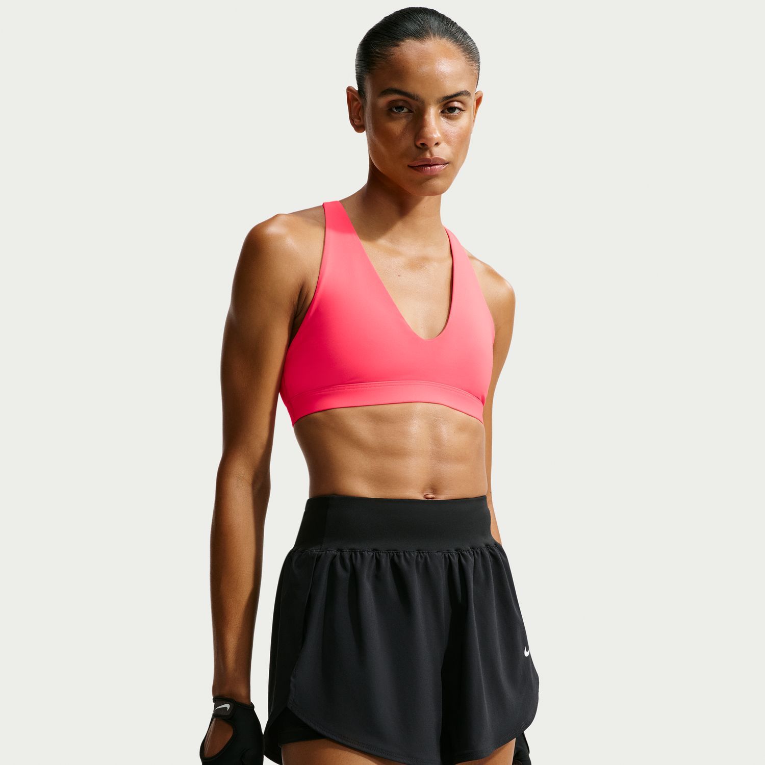 Nike Womens Indy Strappy Sports Bra - Pink - Image 3
