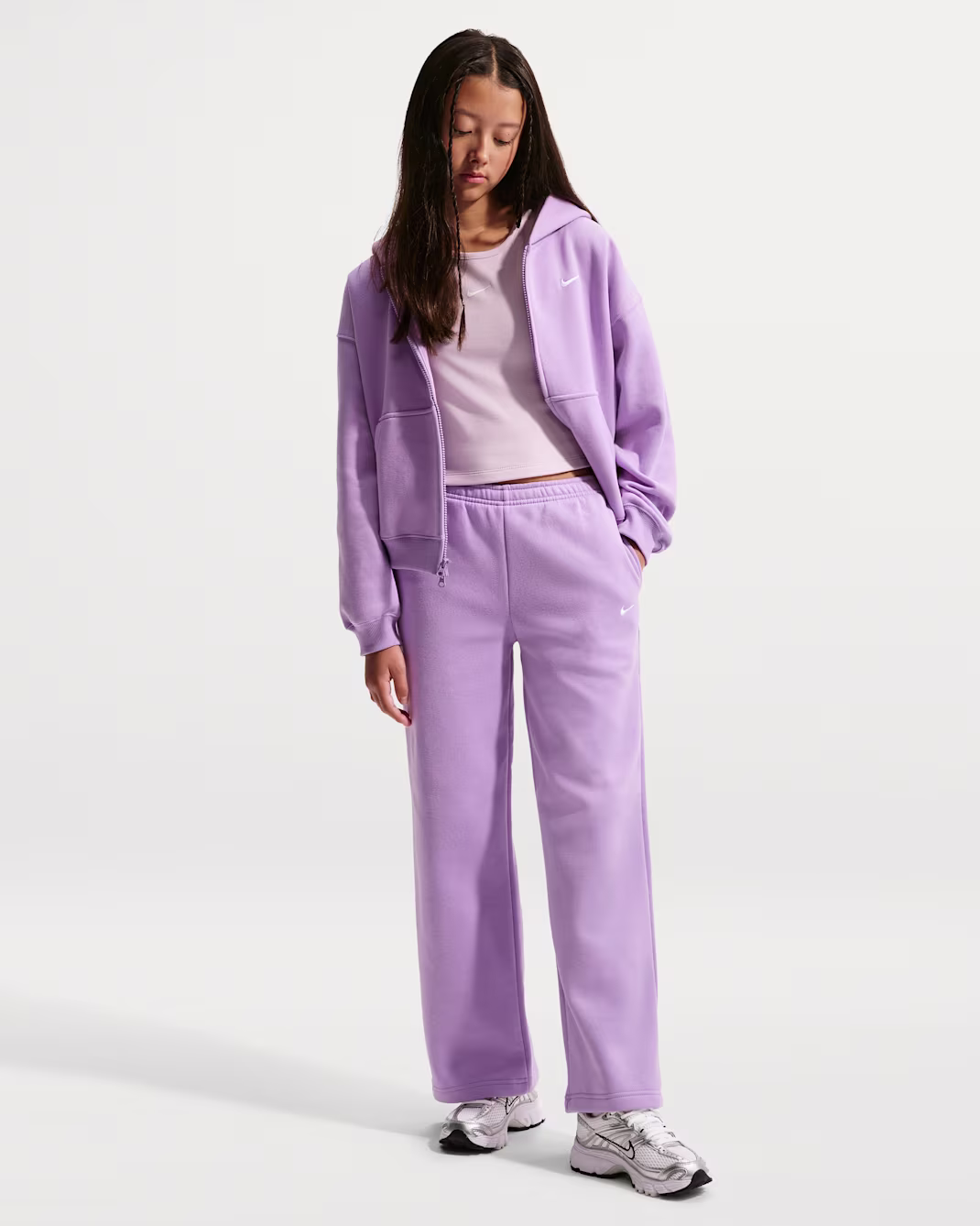 Nike Sportswear Studio Fleece Girls Open-Hem Pants
