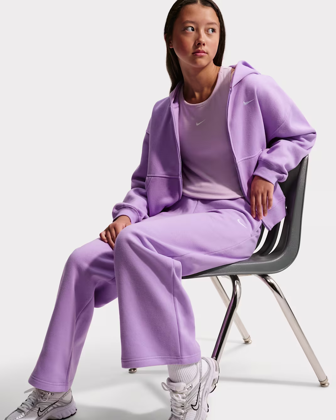 Nike Sportswear Studio Fleece Girls Open-Hem Pants - Image 3