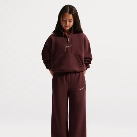 Nike Studio Fleece Older Kids (Girls) Trousers Shine - beinar buxur