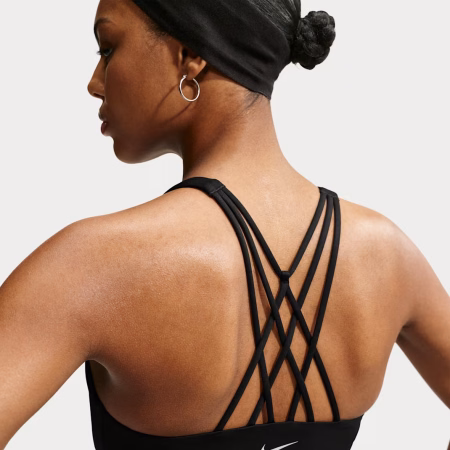 NIKE WOMENS INDY STRAPPY BRA BLACK