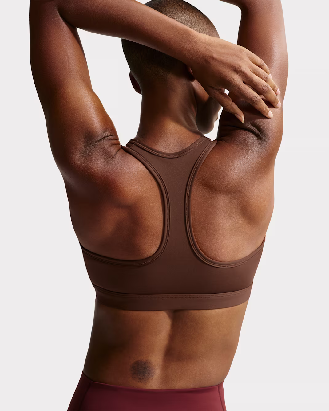 Nike Swoosh Womens Medium-Support Padded Sports Bra Brúnn - Image 4